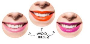 Lipstick to highlight teeth