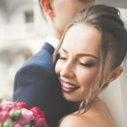 woman on wedding day